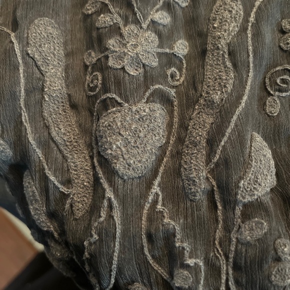 Lucky Brand Lightweight Boho Sheer Dress Woman’s Sz Small Blue See Thru - Picture 7 of 8